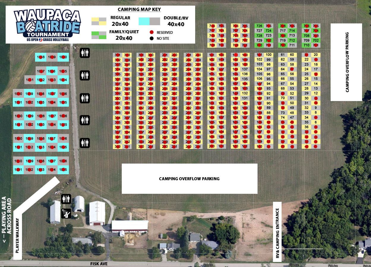 Waupaca Boatride - Camping Map