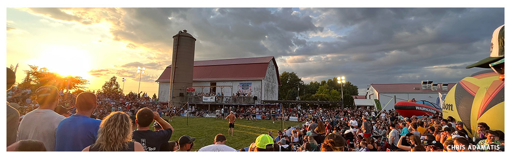 Waupaca Boatride Volleyball Tournament - Championship Court Sunset 2023